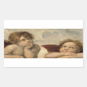 Sticker Rectangulaire Chérubins Anges Raphaël