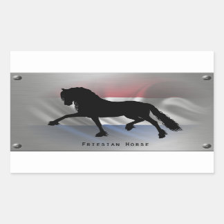 Sticker Rectangulaire Cheval frison