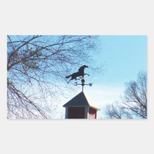 Sticker Rectangulaire Cheval Vane Météo Ciel Bleu