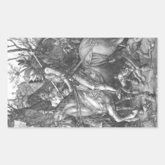 Sticker Rectangulaire 'Chevalier, mort et diable'