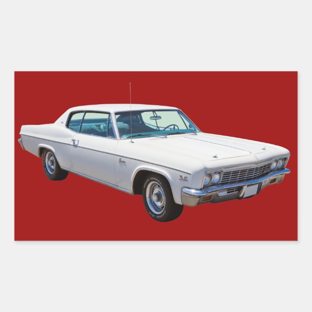 Sticker Rectangulaire Chevrolet Caprice 427 Muscle Car 1966 (Devant)
