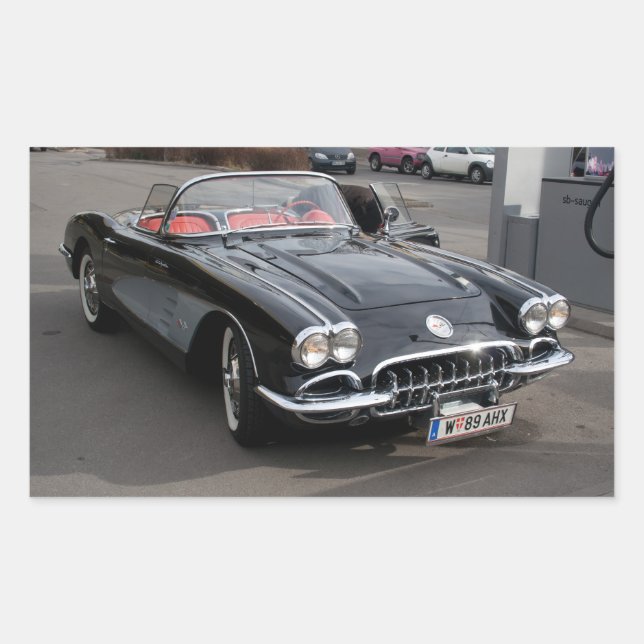 Sticker Rectangulaire Chevrolet Corvette (Devant)