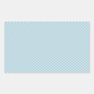 Sticker Rectangulaire Chevron bleu avec le monogramme