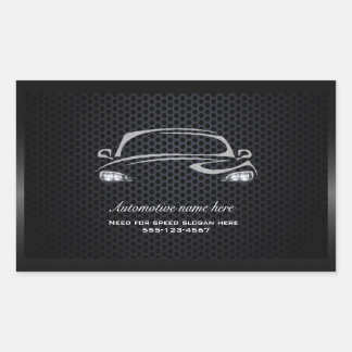 Sticker Rectangulaire Chic noir minimaliste concessionnaire automobile m