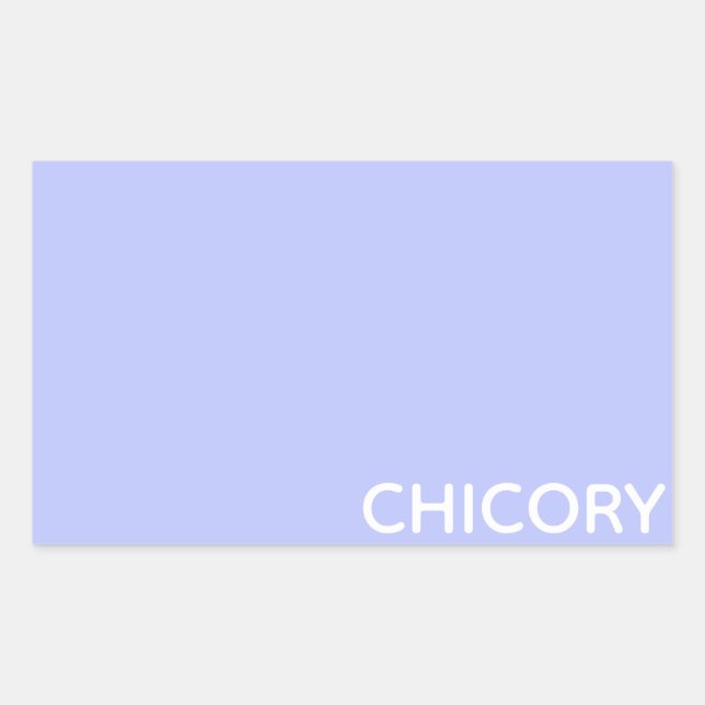 Sticker Rectangulaire Chicorée Nom de couleur bleu Fleur (Devant)