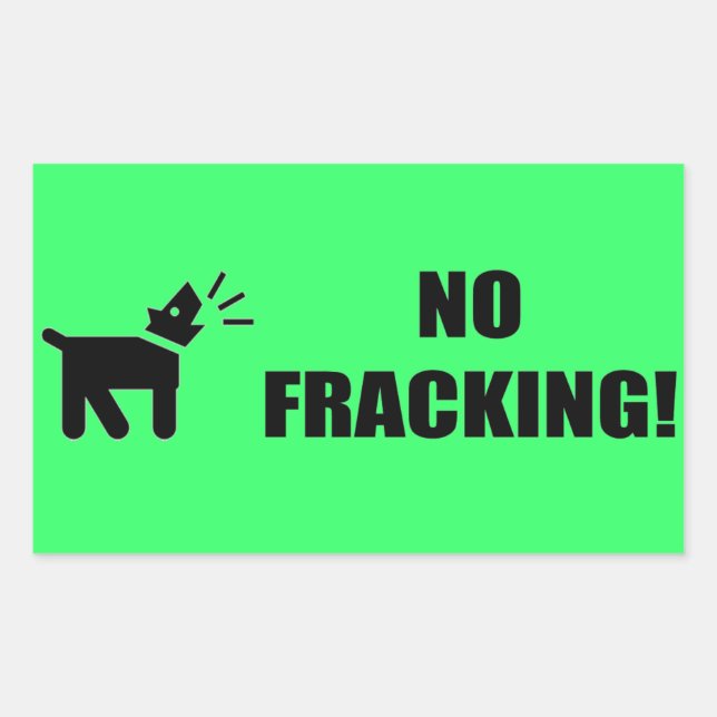 Sticker Rectangulaire Chien activiste : Pas de fracas (Devant)