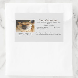 Sticker Rectangulaire chien Grooming et services de soins pour animaux d