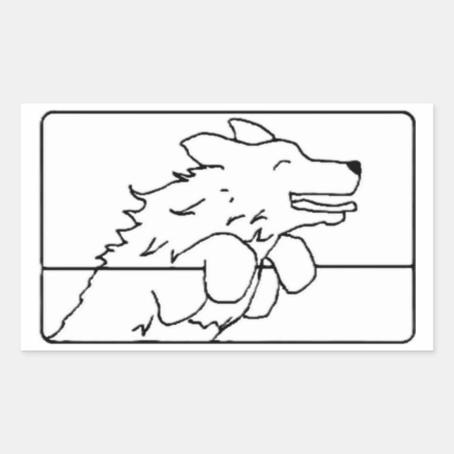 Sticker Rectangulaire Chien Joy (Devant)