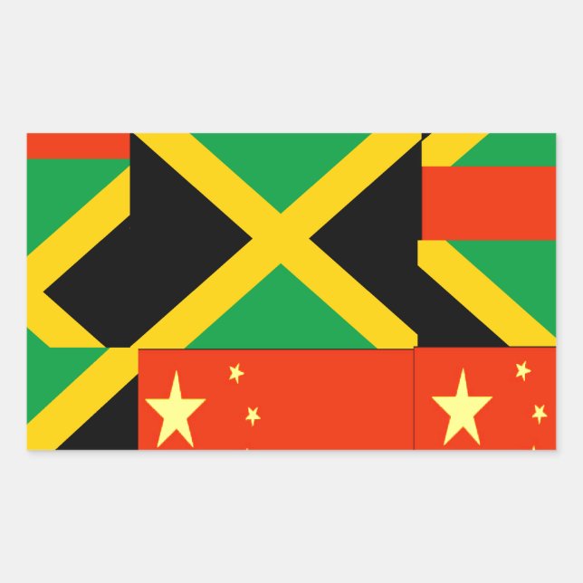Sticker Rectangulaire Chinois-Jamaïcain (Devant)