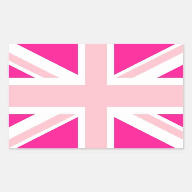 Sticker Rectangulaire Choisissez vos couleurs Union Jack (Devant)