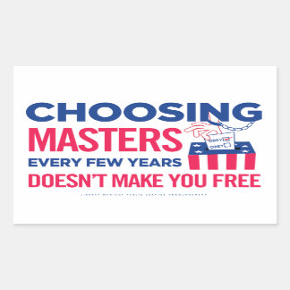 Sticker Rectangulaire Choix des maîtres votant l'autocollant