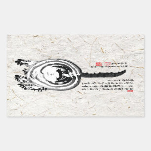 Sticker Rectangulaire Chonky rayé japonais Tabby Chat