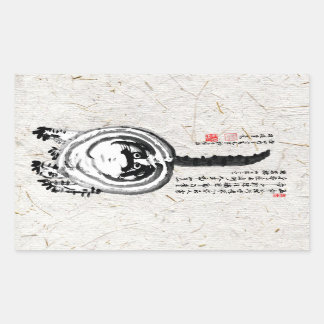 Sticker Rectangulaire Chonky rayé japonais Tabby Chat