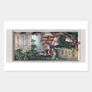 Sticker Rectangulaire Chorale de Noël