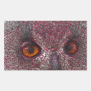 Sticker Rectangulaire Chouette éthérée