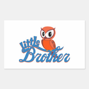 Sticker Rectangulaire Chouette Vibrante Petit Frère