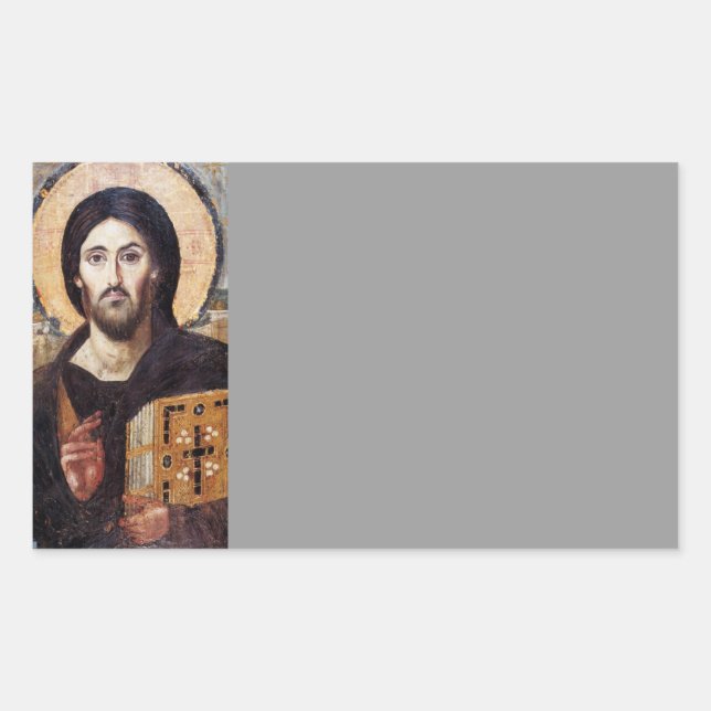 Sticker Rectangulaire Christ comme chef de tous (Devant)