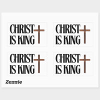 Christ est Roi | Texte Noir et Croix en Bois Marro