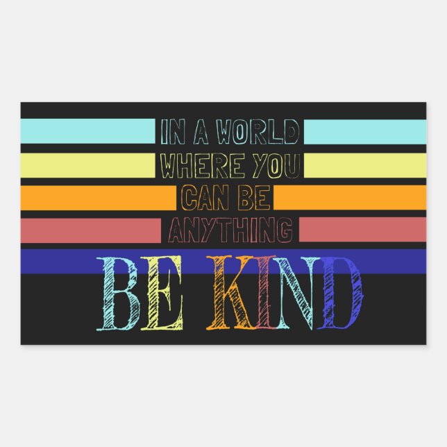 Sticker Rectangulaire Christian Miracle Worker BE Kind (Devant)