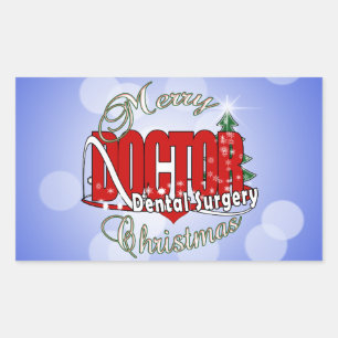 Sticker Rectangulaire CHRISTMAS Chirurgie dentaire