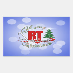 Sticker Rectangulaire CHRISTMAS RT Respiratory Therapy