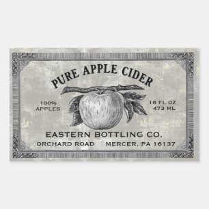 Sticker Rectangulaire Cidre d'Apple Vintage entièrement modifiable Étiqu