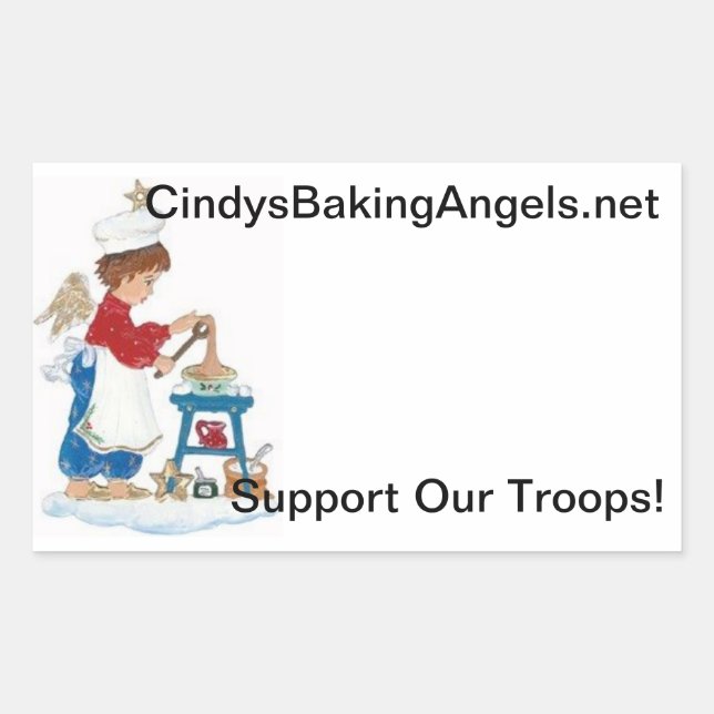 Sticker Rectangulaire Cindy's Baking Angels Goodie Box Stickers! (Devant)
