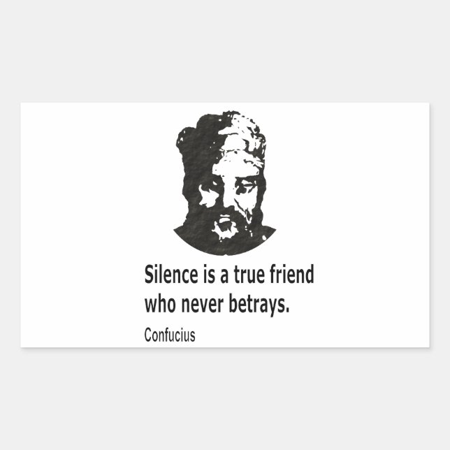 Sticker Rectangulaire Citation De Confucius (Devant)