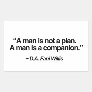 Sticker Rectangulaire Citation de Fani Willis - Un homme n'est pas un pl