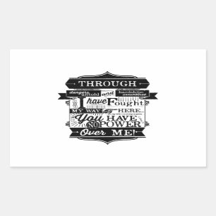 Sticker Rectangulaire Citation de labyrinthe vous n'avez aucune