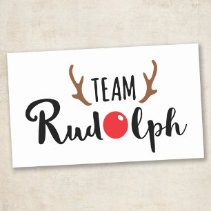 Sticker Rectangulaire Citation de Noël de l'équipe Rudolph