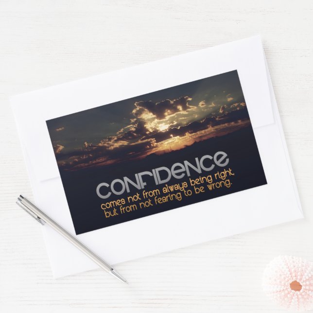Sticker Rectangulaire Citation inspirante "Confiance" (Enveloppe)