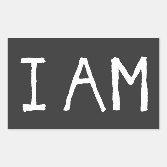 Sticker Rectangulaire Citation Inspirante "Je Suis" (Devant)