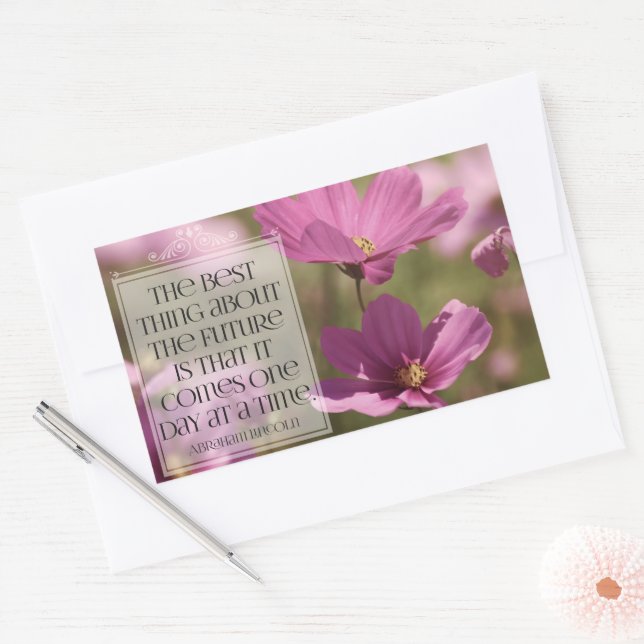 Sticker Rectangulaire Citation Inspirationnelle d'Abraham Lincoln "L'ave (Enveloppe)