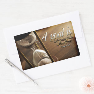 Sticker Rectangulaire Citation Inspirationnelle de Napoléon Hill "Un but