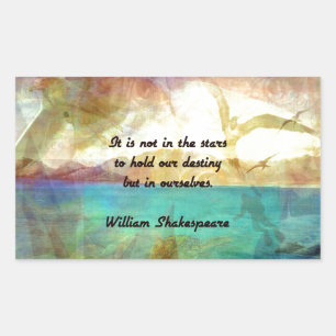 Sticker Rectangulaire Citation Inspirationnelle De Shakespeare Sur La De