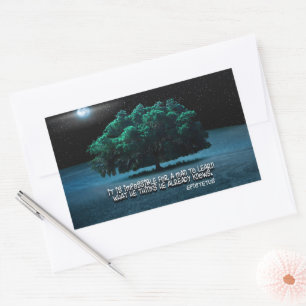 Sticker Rectangulaire Citation Inspirationnelle Epictetus "Apprendre"