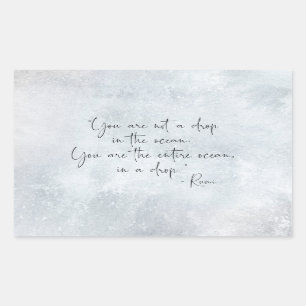 Sticker Rectangulaire Citation Ocean Vous n'êtes pas une goutte dans l'o