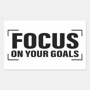 Sticker Rectangulaire Citations de distraction Focus Citations d'art