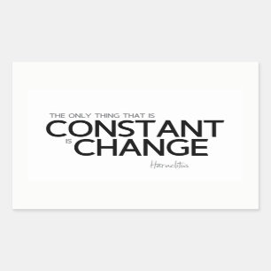 Sticker Rectangulaire CITATIONS : Heraclitus : Le changement est constan