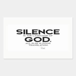 Sticker Rectangulaire CITES : Rumi : Silence : Langue de Dieu