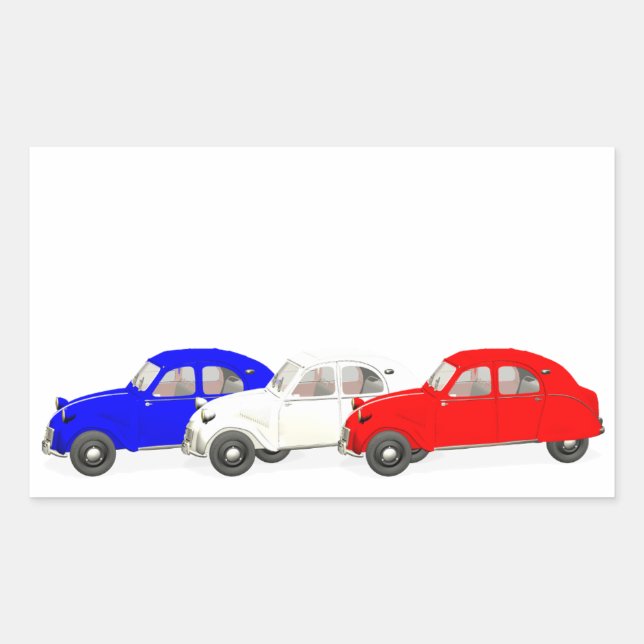 Sticker Rectangulaire Citroën 2 CV (Devant)