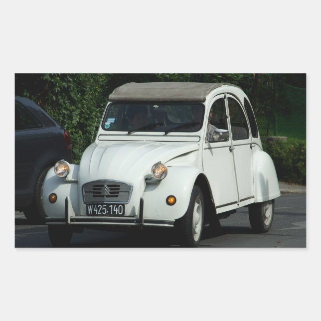 Sticker Rectangulaire Citroën 2 CV (Devant)