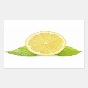 Sticker Rectangulaire Citron et menthe