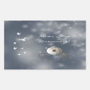 Sticker Rectangulaire Citrouille Cendrillon