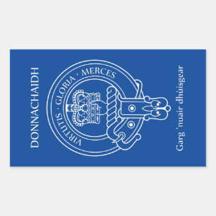 Sticker Rectangulaire Clan Donnachaidh (Robertson) Crest & War Cry