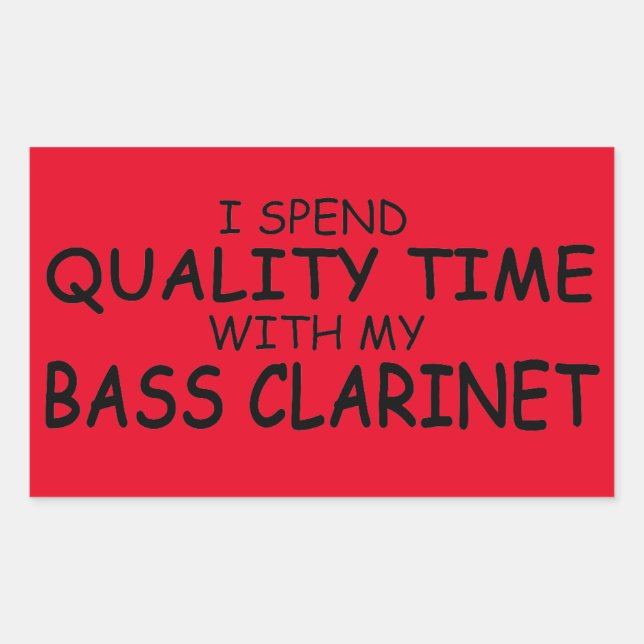 Sticker rectangulaire Clarinet Time Bass (Devant)