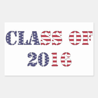 Sticker Rectangulaire Classe de fin d'études de 2016