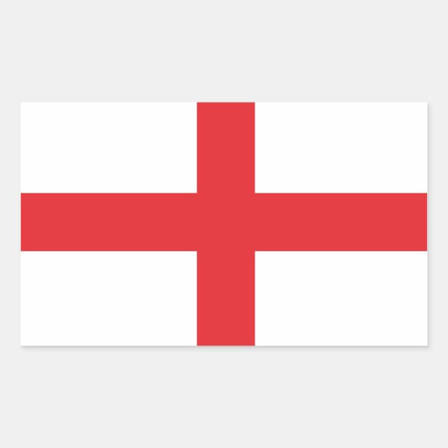 Sticker Rectangulaire Classic England Flag - St. George’s Cross (Devant)