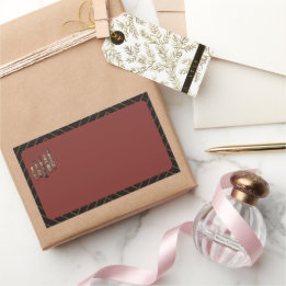 Sticker Rectangulaire Classy Nutcracker Soldiers Name Labels Red